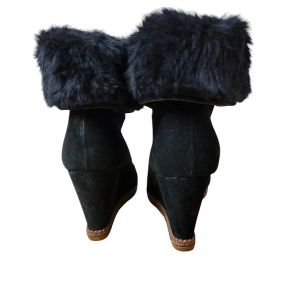 Kate Spade Stasia Black Suede Wedge Boots Size 7 – Luxe & Very Gently Used! - Picture 6 of 9